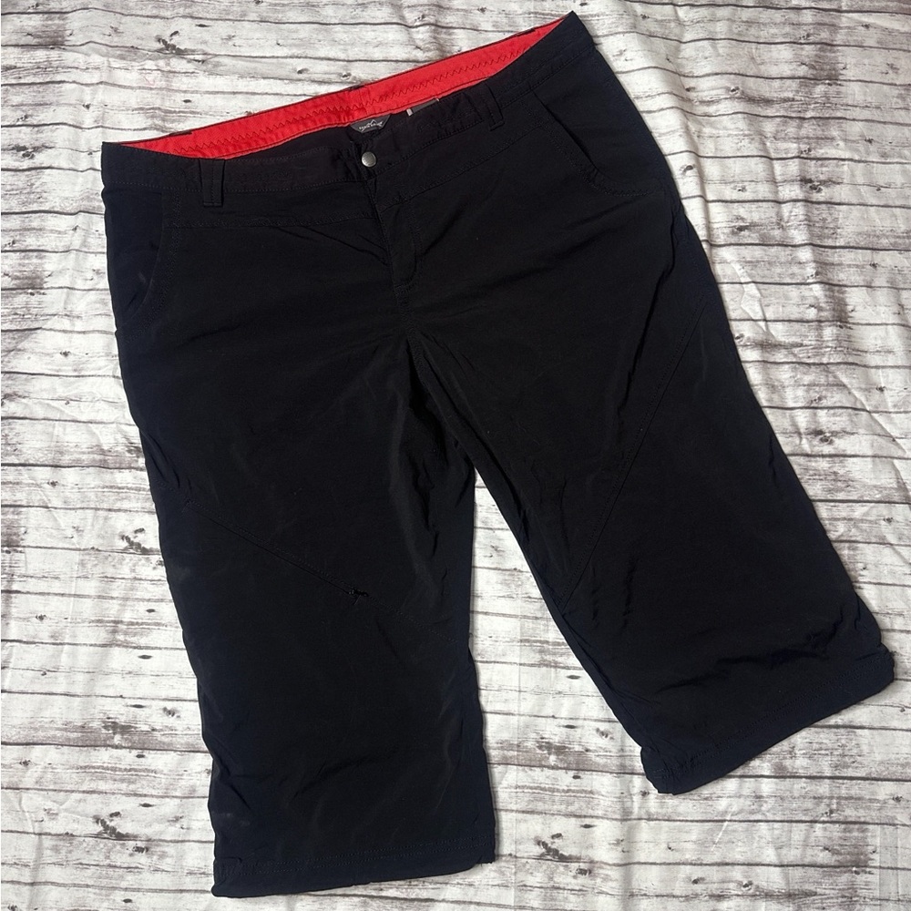 Eddie Bauer Black Capri Pants with Red Trim on inside waist
